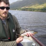 First trout of the day, I have never seen Alex get so excited over a trout!